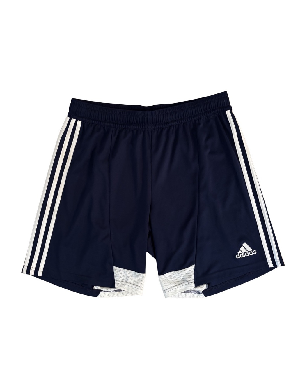 Adidas Navy Athletic Shorts with Inner Mesh Detail
